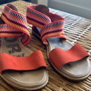 Sorel Kids Sandals with Red and Multicolor Straps